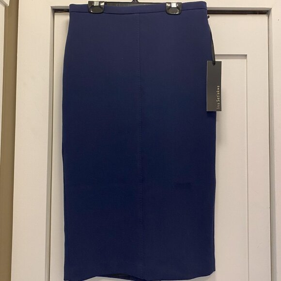 Iris Setlakwe NWT Blue Pencil Skirt Size 4 - Picture 1 of 6